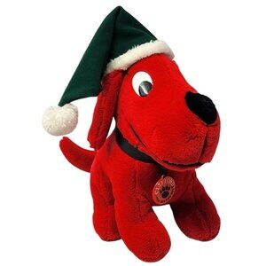 Vtg 1990s Dakin Clifford Holiday Plush 10 Inch Christmas Dog Vintage Collectible